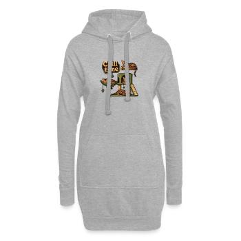 Pixel art Bengal Cats Griffoir de chat - Sweat-shirt à capuche long Femme - gris chiné - Devant