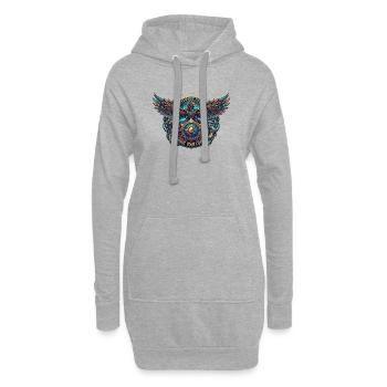 Aigle Éternel Engrenage - Sweat-shirt à capuche long Femme - gris chiné - Devant