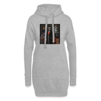 Cœur Surnaturel en Bibliothèque - Sweat-shirt à capuche long Femme - gris chiné - Devant