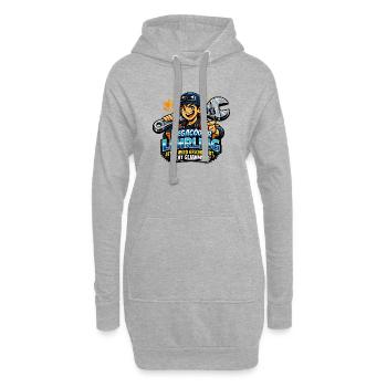 Megacooler Lehrling - Kein Jammern - Hoodie-Kleid - Grau meliert - Vorne