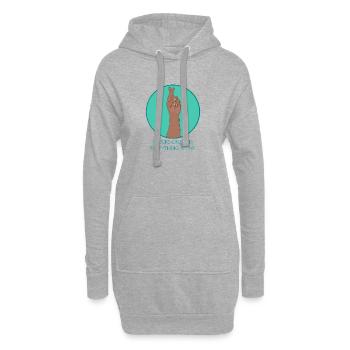 Je croise les doigts pour que tout aille bien, drôle, positif. - Sweat-shirt à capuche long Femme - gris chiné - Devant
