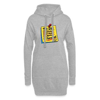 ToDo Feierabend Checkliste - Hoodie-Kleid - Grau meliert - Vorne