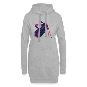 Icône du sac de golf pour l’équipement - Sweat-shirt à capuche long Femme - gris chiné - Devant