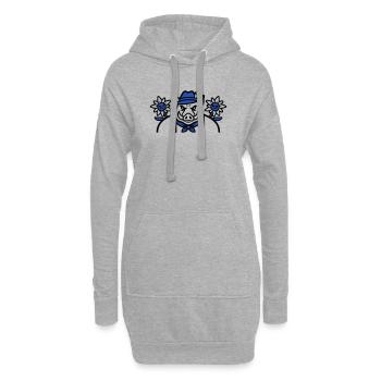 Armoiries de Sanglier Edelweiss - Sweat-shirt à capuche long Femme - gris chiné - Devant
