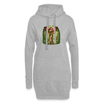 Fée Verte - Gardien de la Forêt - Sweat-shirt à capuche long Femme - gris chiné - Devant