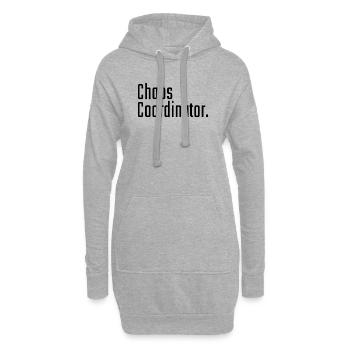 Coordinateur du Chaos - Typographie Diction - Sweat-shirt à capuche long Femme - gris chiné - Devant