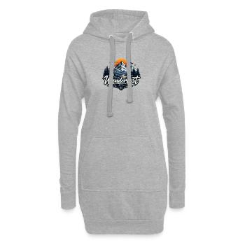 Errance - Sweat-shirt à capuche long Femme - gris chiné - Devant