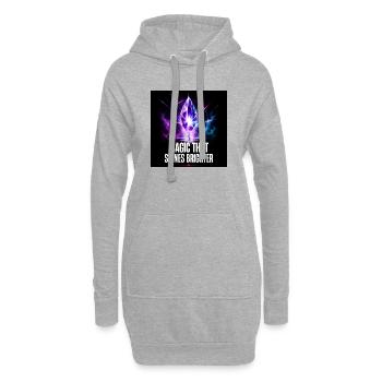 Cristal magique : La lumière brille plus fort - Sweat-shirt à capuche long Femme - gris chiné - Devant