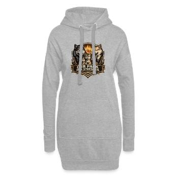 Blason de l’Unité de la Meute - Sweat-shirt à capuche long Femme - gris chiné - Devant