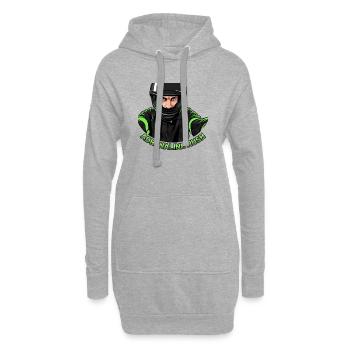 Casque de montée d’adrénaline de motard - Sweat-shirt à capuche long Femme - gris chiné - Devant