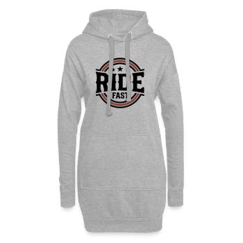 Ride Fast Badge Logo - Sweat-shirt à capuche long Femme - gris chiné - Devant