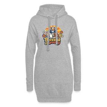 Groovy Jesus Peace - Sweat-shirt à capuche long Femme - gris chiné - Devant