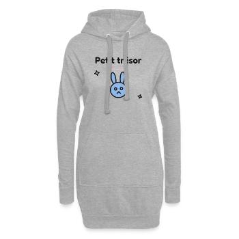 BEBE.PARENT. PARENTS. MAMAN. PAPA. FUTURE MAMAN - Sweat-shirt à capuche long Femme - gris chiné - Devant