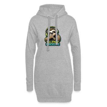 Paresse - Groove lent - Sweat-shirt à capuche long Femme - gris chiné - Devant