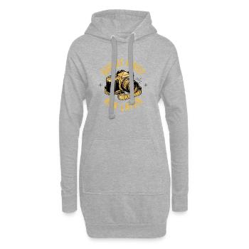 Shoot First Ask Later - Sweat-shirt à capuche long Femme - gris chiné - Devant