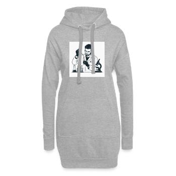 Scientifique de laboratoire avec pipette - Sweat-shirt à capuche long Femme - gris chiné - Devant