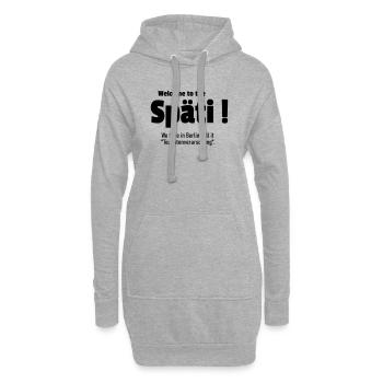 Bienvenue au Späti - Sweat-shirt à capuche long Femme - gris chiné - Devant