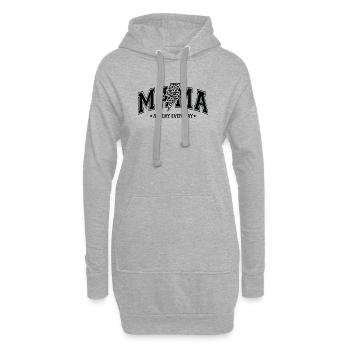 Maman toute la journée - Sweat-shirt à capuche long Femme - gris chiné - Devant