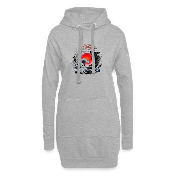 KOI FISH YIN YANG - Hoodie-Kleid - Grau meliert - Vorne