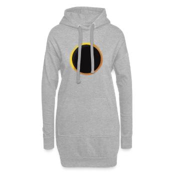 Éclipse solaire 2026 - Sweat-shirt à capuche long Femme - gris chiné - Devant