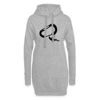 escalade, bloc, escalade, montagne, alpinisme - Sweat-shirt à capuche long Femme - gris chiné - Devant