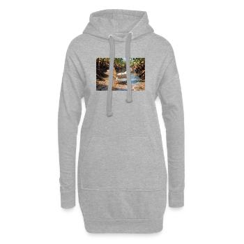 Origami paper crab in a natural mangrove forest ri - Hoodie-Kleid - Grau meliert - Vorne