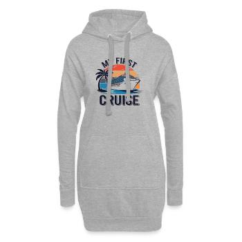 Ma Première Croisière - Sweat-shirt à capuche long Femme - gris chiné - Devant