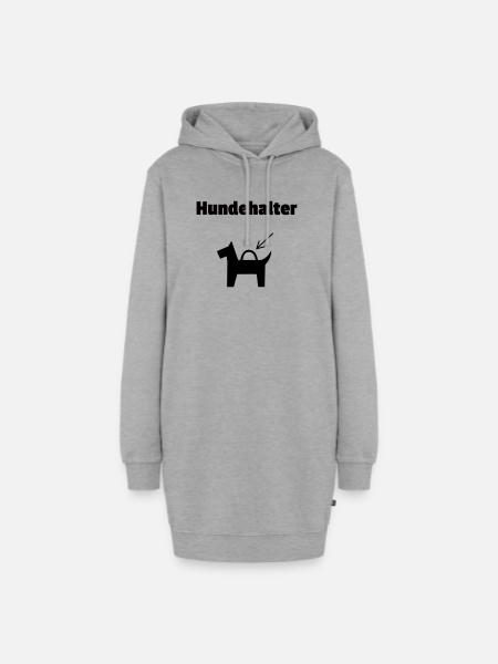 Hundehalter - Hoodie-Kleid - Grau meliert