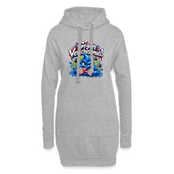 Gegen Faschismus - Verschissmus - Hoodie-Kleid - Grau meliert - Vorne