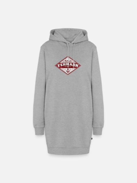 Fehmarn - Insel - Ostsee - Deutschland - Strand - Hoodie-Kleid - Grau meliert