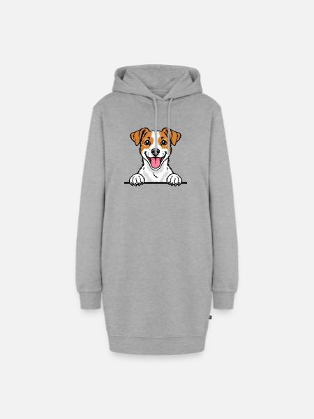 Jacky Terrier - Hoodie-Kleid - Grau meliert