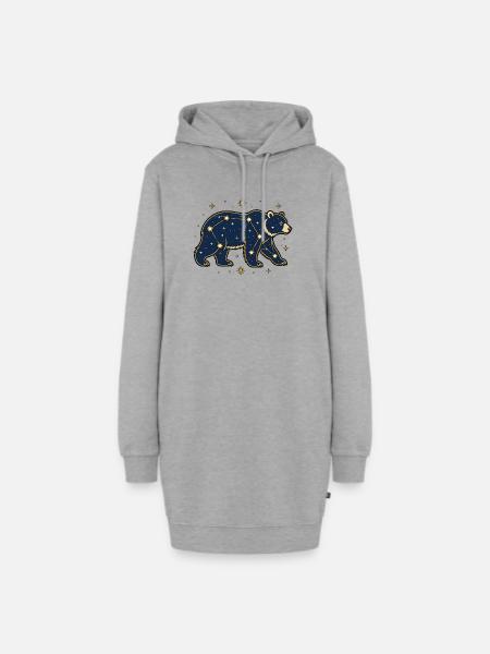 Sternbild Bär Großer Bär Astronomie Vektor Shirt - Hoodie-Kleid - Grau meliert