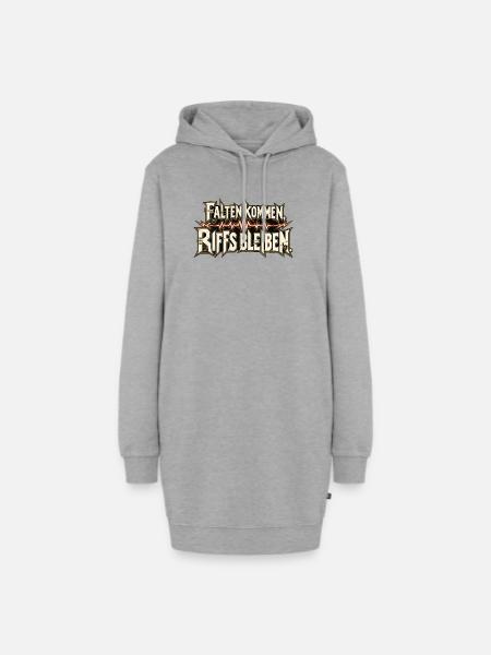 Metal Fan Rock Fan Heavy Metal Riffs - Hoodie-Kleid - Grau meliert