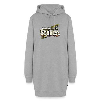 Motocross Enduro Offroad Motorradfahrer - Hoodie-Kleid - Grau meliert - Vorne - AI Model Female 172 light (172cm)