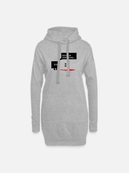 dead pixel_german - Hoodie-Kleid - Grau meliert