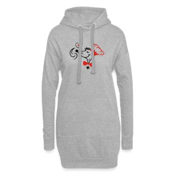 Le chef étoilé - Sweat-shirt à capuche long Femme - gris chiné - Devant