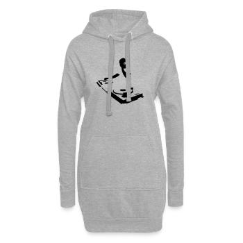 DJ - Hoodie-Kleid - Grau meliert - Vorne