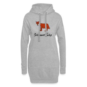 Schlau Intelligent - Schlauer Fuchs - Hoodie-Kleid - Grau meliert - Vorne