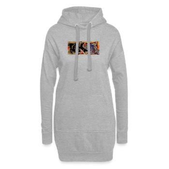 Graffiti - Hoodie Dress - heather grey - Front