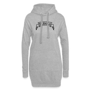 Valhalla dans la bannière - Sweat-shirt à capuche long Femme - gris chiné - Devant