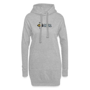 BEE COOL (horizontal) - Hoodie-Kleid - Grau meliert - Vorne