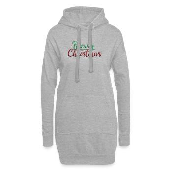 Merry Christmas - Sweat-shirt à capuche long Femme - gris chiné - Devant