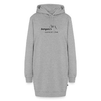 Current vibe: bergweh - Schrift schwarz - Exklusiv - Hoodie-Kleid - Grau meliert - Vorne