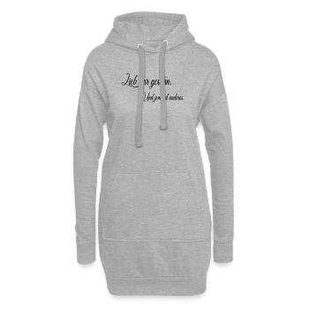 Lieb war gestern - Hoodie-Kleid - Grau meliert - Vorne