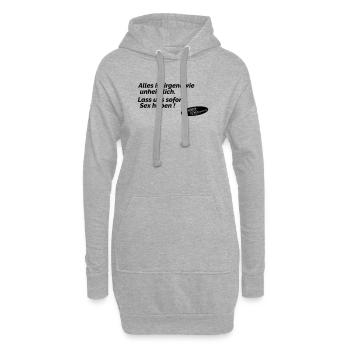 Le sexe appris des films d’horreur - Sweat-shirt à capuche long Femme - gris chiné - Devant