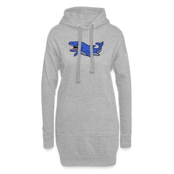 Dino - Sweat-shirt à capuche long Femme - gris chiné - Devant