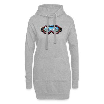Paysage des lunettes de ski - Sweat-shirt à capuche long Femme - gris chiné - Devant