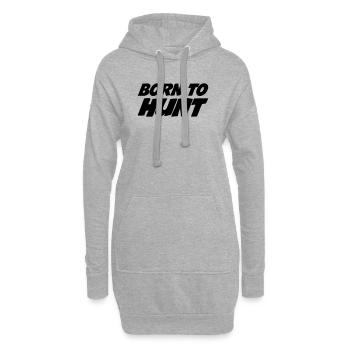 Né pour la chasse - Sweat-shirt à capuche long Femme - gris chiné - Devant