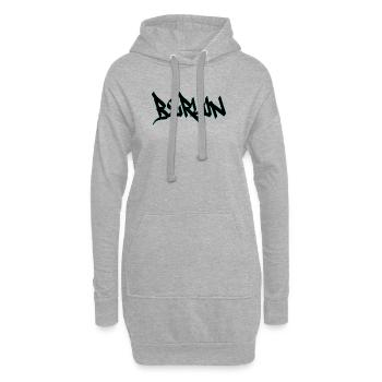 Neon Graffiti Schriftzug - Hoodie-Kleid - Grau meliert - Vorne