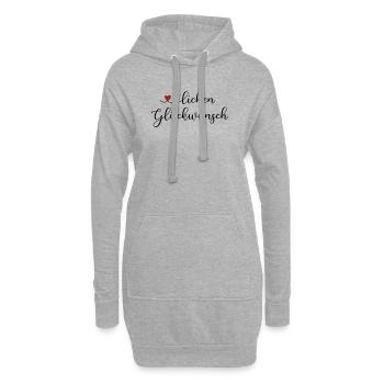 herzlichen Glückwunsch - Hoodie-Kleid - Grau meliert - Vorne
